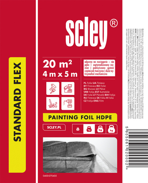 Folia ochronna HDPE Scley (4 x 5m) Folia ochronna HDPE Scley (4 x 5m)