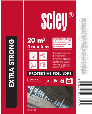 Folia ochronna malarska tynkarska Scley Extra Strong LDPE (4 x 5 m)