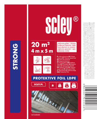 Folia ochronna malarska tynkarska Scley Strong LDPE (4 x 5 m)