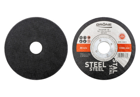 Tarcza do cięcia metalu i stali Grone 115mm, 1,6mm Tarcza do cięcia metalu i stali Grone 115mm, 1,6mm
