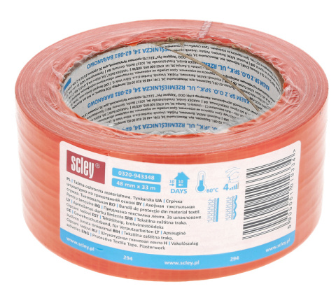 Taśma tynkarska Scley 48mm x 33m seria 294 Taśma tynkarska Scley 48mm x 33m seria 294