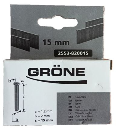 Gwoździe do gwoździarek 15 mm 1000 szt. Gwoździe do gwoździarek 15 mm 1000 szt.