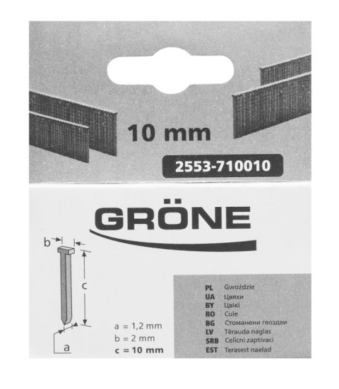 Gwoździe do gwoździarki 10mm 1000 szt. Gwoździe do gwoździarki 10mm 1000 szt.