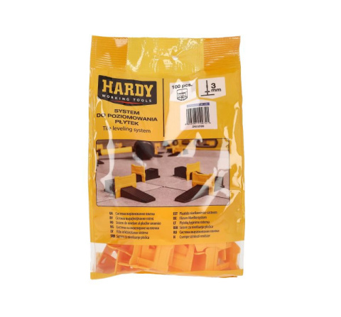 Klipsy do systemu poziomowania Hardy 3 mm 100 sztuk Klipsy do systemu poziomowania Hardy 3 mm 100 sztuk
