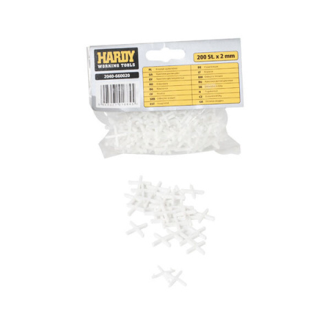 Krzyżyki do płytek Hardy 2mm 200 sztuk - glazura Krzyżyki do płytek Hardy 2mm 200 sztuk - glazura