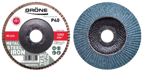 Ściernica lamelowa 40 Grone 125mm - niebieska Ściernica lamelowa 40 Grone 125mm - niebieska
