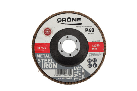 Ściernica lamelowa 40 Grone 125mm - niebieska Ściernica lamelowa 40 Grone 125mm - niebieska