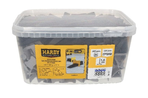 System do poziomowania płytek 1,5 mm Klipsy + Kliny 400 sztuk Hardy System do poziomowania płytek 1,5 mm Klipsy + Kliny 400 sztuk Hardy