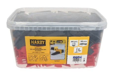 System do poziomowania płytek 2 mm Klipsy + Kliny 400 sztuk Hardy System do poziomowania płytek 2 mm Klipsy + Kliny 400 sztuk Hardy