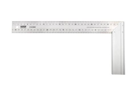Kątownik ze stali nierdzewnej 35cm podziałka metryczna zdj Kątownik ze stali nierdzewnej 35cm podziałka metryczna zdj