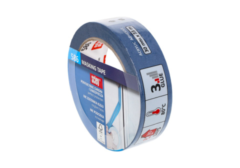 Taśma malarska niebieska Scley 30mm x 33m *586* Taśma malarska niebieska Scley 30mm x 33m *586*