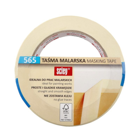 Taśma maskująca Scley 38mm x 50m *565* długa do odcinania kolorów zdjęcie 3 Taśma maskująca Scley 38mm x 50m *565* długa do odcinania kolorów zdjęcie 3